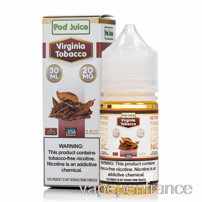 Tabac De Virginie - Jus De Gousse - 30 Ml 20 Mg Stylo Vape